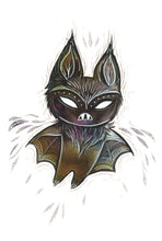 Load image into Gallery viewer, Little Bat- Original watercolor painting
