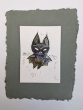 Load image into Gallery viewer, Little Bat- Original watercolor painting
