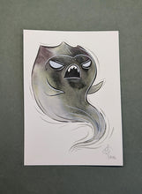 Load image into Gallery viewer, Spooky ghost- Original watercolor painting
